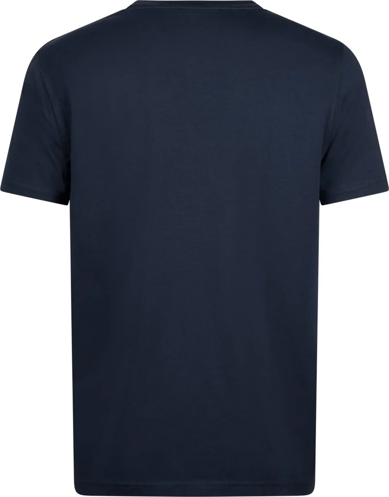 هاتيموغلو Navy Blue Regular Fit Crew Neck Cotton T-Shirt