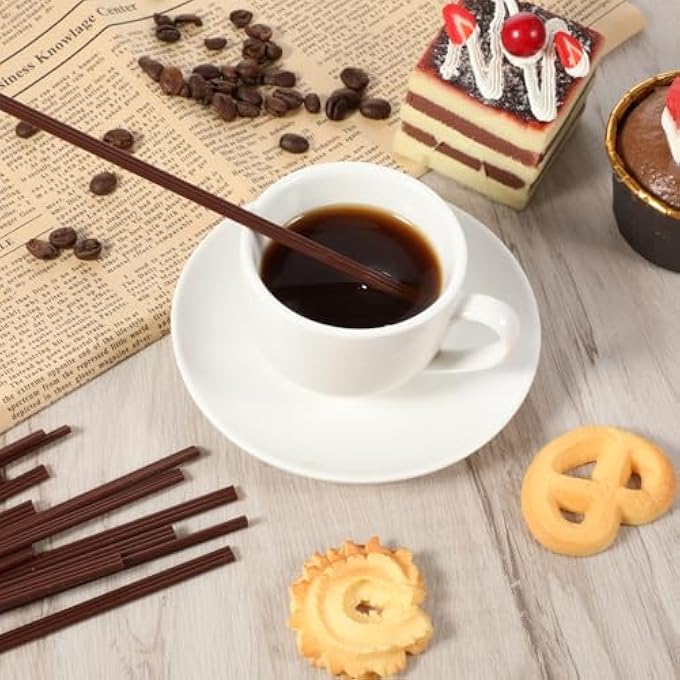 ريحني 100pcs محاط قهوة، بلاستيك قابل للتخلص من ثلاثة فتحات، مغلف بشكل فردي، مثالي للقهوة، والشاي، والكوكتيلات والشوكولاتة الساخنة - Image 5