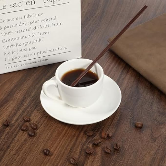 ريحني 100pcs محاط قهوة، بلاستيك قابل للتخلص من ثلاثة فتحات، مغلف بشكل فردي، مثالي للقهوة، والشاي، والكوكتيلات والشوكولاتة الساخنة - Image 4