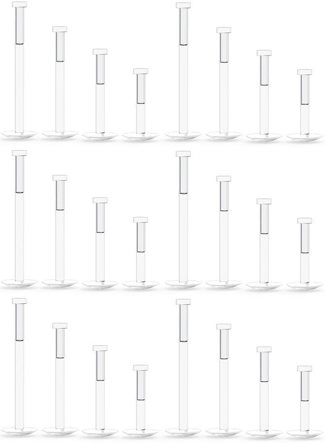 Ocptiy 16G Clear Plastic Earrings Nose Ring Stud for Sport Work Surgery Lip Labret Monroe Medusa Ring Stud Siliocne Flexible Flat Back Cartilage Helix Tragus Earring Clear Piercing Jewelry Women Men - Image 1