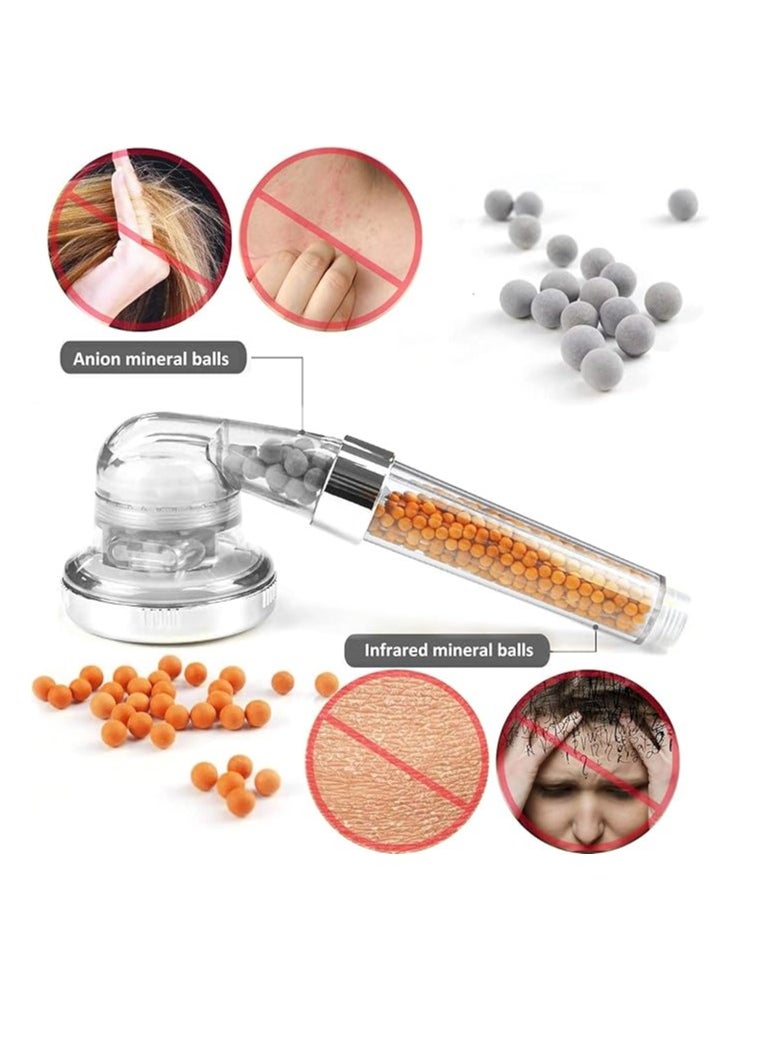 NOVEX - High Pressure Filtered Shower Head For Hard Water And Filtering Impurities, Hand Held Shower Head With Filter Balls - Image 1