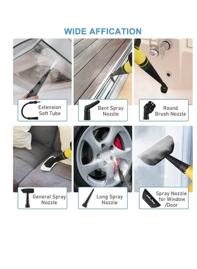 Portable Handheld Steam Cleaner 1200W Multi functional High Temperature Pressurized Steam Cleaning Machine with 9PCS Accessory for Kitchen Sofa Bathroom Car Window - Image 4