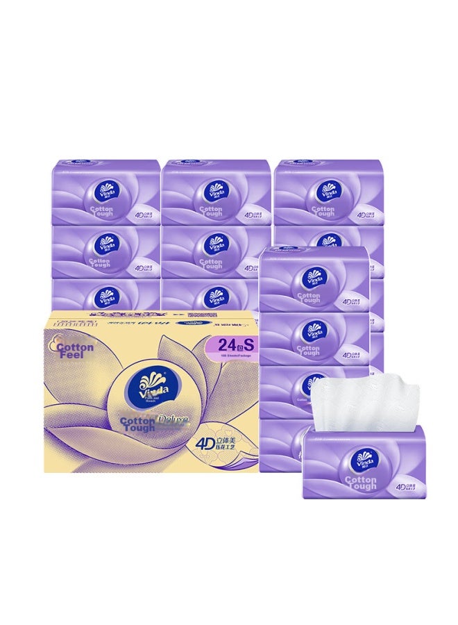 Vinda Facial Tissues, Soft And Strong 3-ply 108 Sheets*24 Packs S Size, Gentle On Skin, No Irritation, Toilet Paper, Tissue Paper, Napkins, Whole Box - Image 5