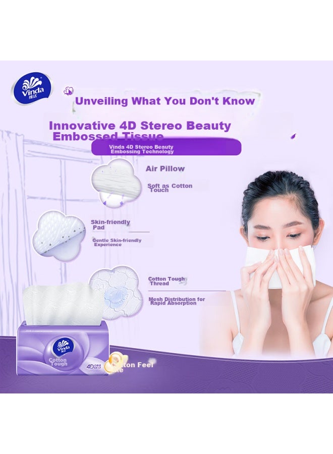 Vinda Facial Tissues, Soft And Strong 3-ply 108 Sheets*24 Packs S Size, Gentle On Skin, No Irritation, Toilet Paper, Tissue Paper, Napkins, Whole Box - Image 1