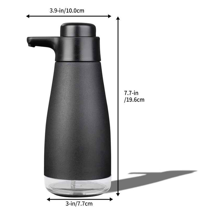 AIKE 15fl.oz Liquid Soap Dispenser for Dish and Hand Soap Matte Black - Image 5