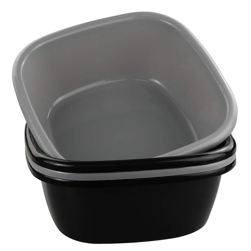Vababa 12 Quart Plastic Wash Basin Pack for 4