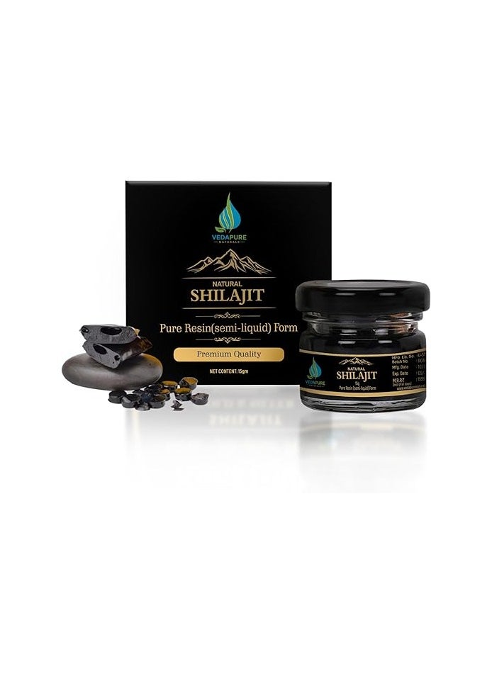 VEDAPURE VEDAPURE Shilajit Resin (15gm) Pure Himalayan, Original & Ayurvedic Shilajit Resin For Men & Women, Boosts Energy, Strength, Immune System & Heart Health  - Image 1