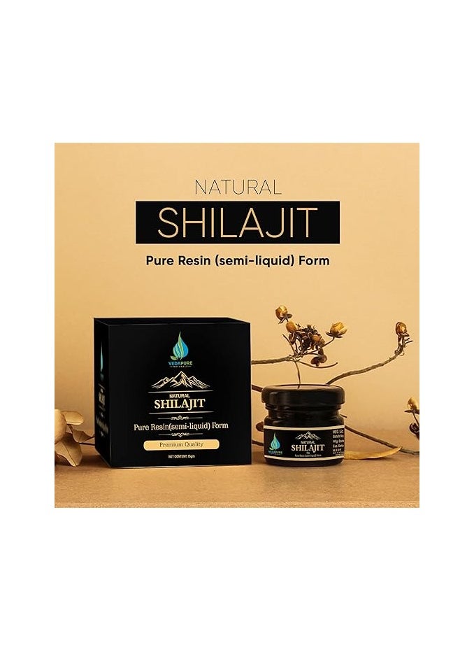 VEDAPURE VEDAPURE Shilajit Resin (15gm) Pure Himalayan, Original & Ayurvedic Shilajit Resin For Men & Women, Boosts Energy, Strength, Immune System & Heart Health  - Image 3