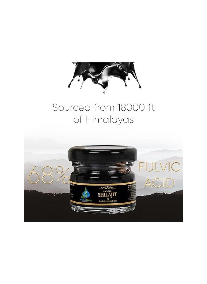 VEDAPURE VEDAPURE Shilajit Resin (15gm) Pure Himalayan, Original & Ayurvedic Shilajit Resin For Men & Women, Boosts Energy, Strength, Immune System & Heart Health  - Image 5