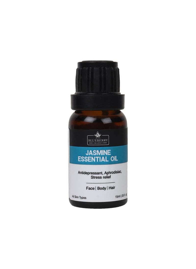 MLSPL BLUEBERRY ORGANICS MLSPL BLUEBERRY ORGANICS Jasmine Essential Oil Natural Premium Therapeutic Grade with Premium Glass Dropper 15 ml  - Image 1