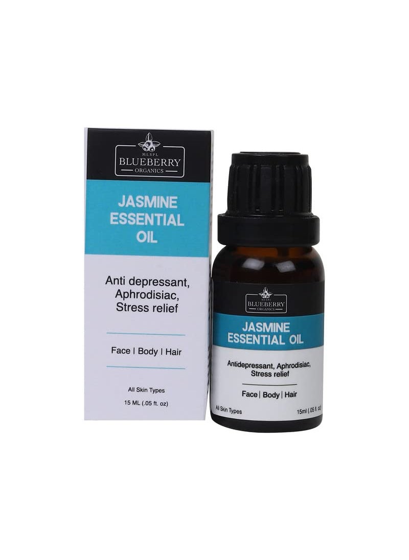 MLSPL BLUEBERRY ORGANICS MLSPL BLUEBERRY ORGANICS Jasmine Essential Oil Natural Premium Therapeutic Grade with Premium Glass Dropper 15 ml  - Image 2