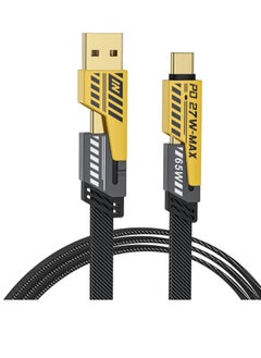 Multi Use USB Charging Cable 4-in-1, 65W, Universal Fast Charging Cable, USB A to C, USB C to C, USB C to L, and USB A to L