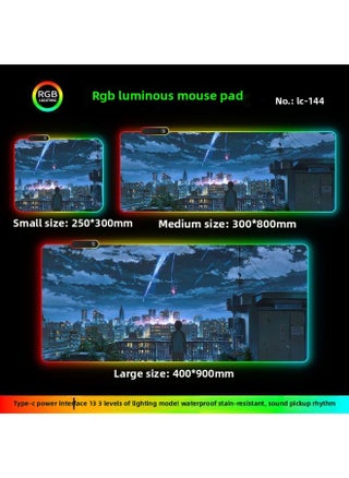RGB Luminous Mouse Pad Computer Keyboard Hand-held Desktop Pad Oversized Game E-sports Pad Thickened Internet Cafe Table Pad-Color:400*900mm-Pattern:Upgraded Version Of Pickup Rhythm-lc144 - pzsku/Z227ABE49B8EDC2439101Z/45/1746232299/88191286-6b77-4370-a66e-11bf7fa91473