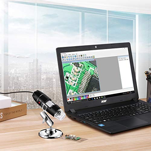 Bysameyee USB Digital Microscope 40X to 1000X, 8 LED Magnification Endoscope Camera with Carrying Case & Metal Stand, Compatible for Android Windows 7 8 10 11 Linux Mac (Not for iPhone/iPad) - Image 5