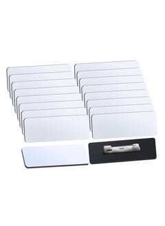 16 Pieces Sublimation Name Tag DIY Blank ID Name Badge with Round Corners Pin Custom Personalized Name Tag for School, Office (1.5 x 3 inch)
