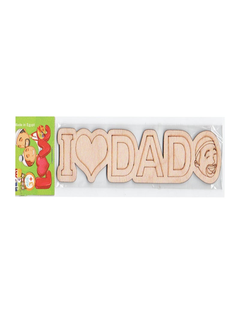 Toys Wooden Ruler I Love My Dad  - Image 1