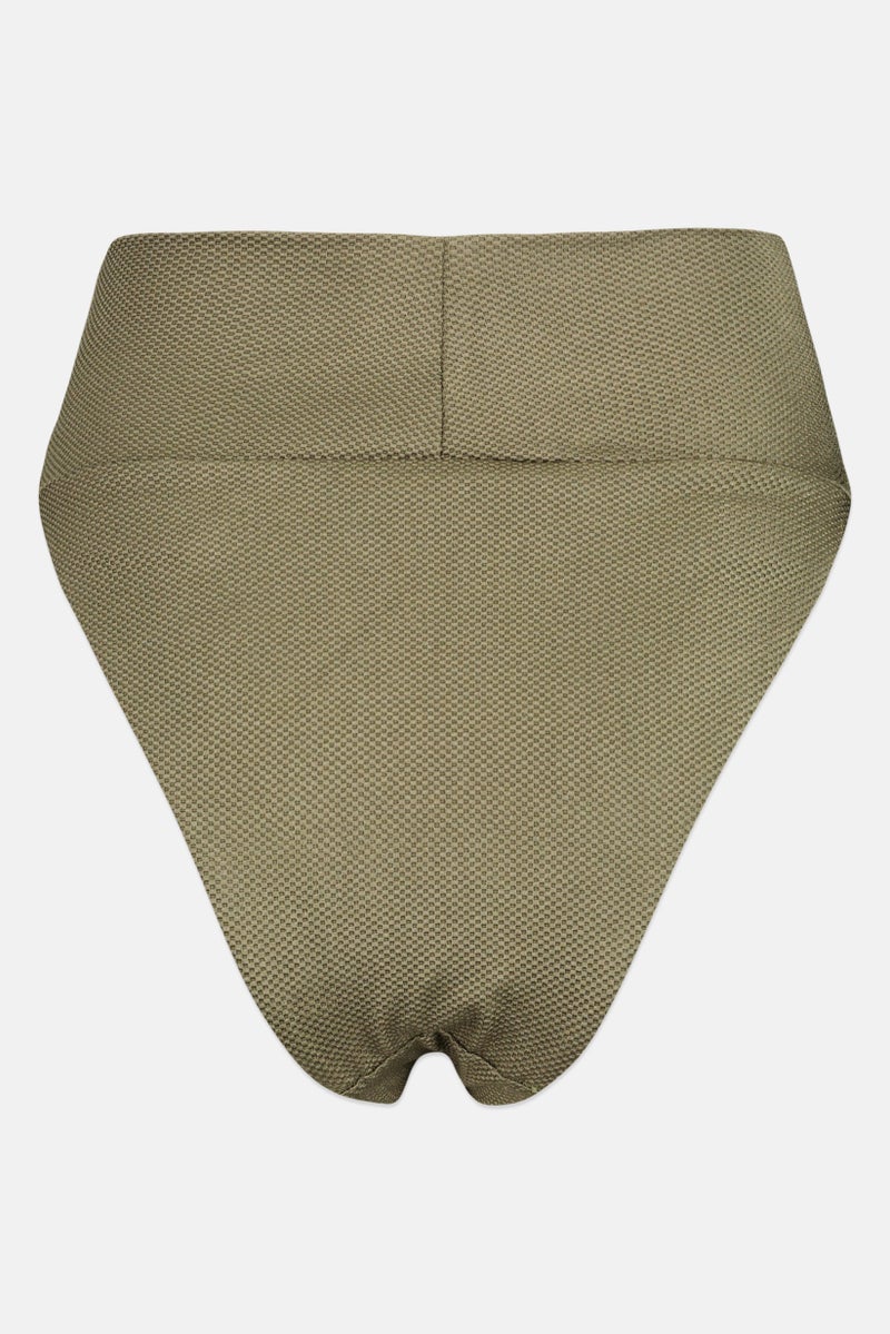 Aerie Women Textured Cheeky Wide Band Panty, Green  - Image 3