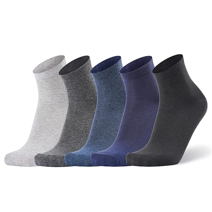 ANCHOR SOCKS Anchor Men's Crew & Ankle Length Socks Cotton Blend Breathable Stretch Comfort Pack of 10 Pairs Multicoloured - Image 3