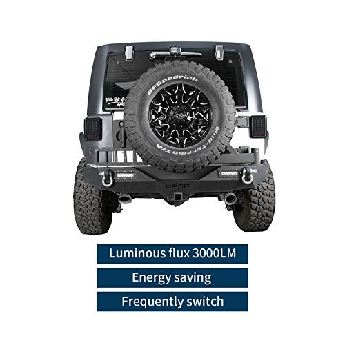 Hooke Road Wrangler Tail Light Replacement Assembly Smoked Lens w/Brake Light & Turn Signal for Jeep Wrangler JK & Wrangler Unlimited 2007-2018 - Image 5