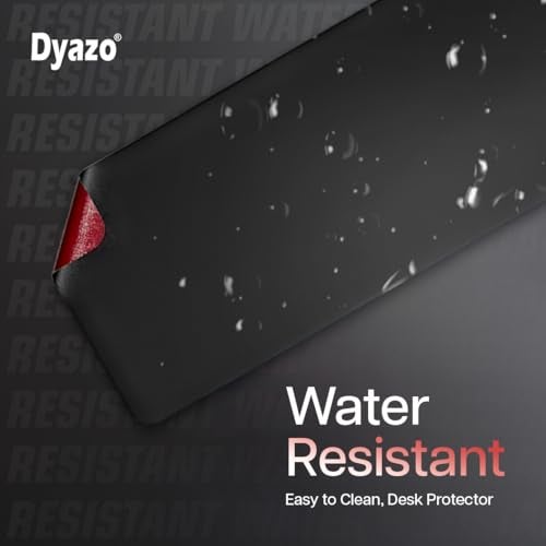 Dyazo Vegan PU Leather Desk Mat | Waterproof & Desk Pad | Anti-Slip, Dual-Sided Design | Perfect for Office, Remote Work, or Gaming (800mm x 300mm) Black & Red - Image 3