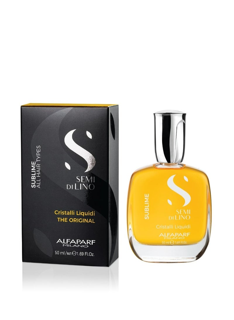 ALFAPARF MILANO - Semi di lino smoothing silk serum for nourishments and brightens all hair types 50ml - Image 1