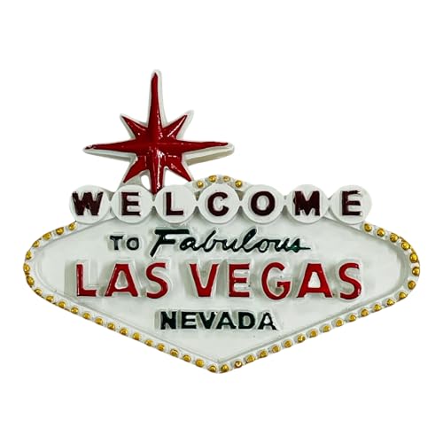 Krisah Las Vegas Welcome Sign Decorative Fridge Magnet, 4D Resin, Nevada Souvenir - Image 1