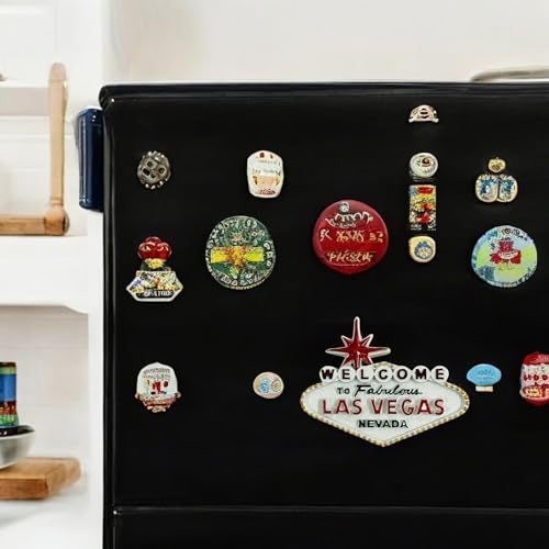Krisah Las Vegas Welcome Sign Decorative Fridge Magnet, 4D Resin, Nevada Souvenir - Image 2