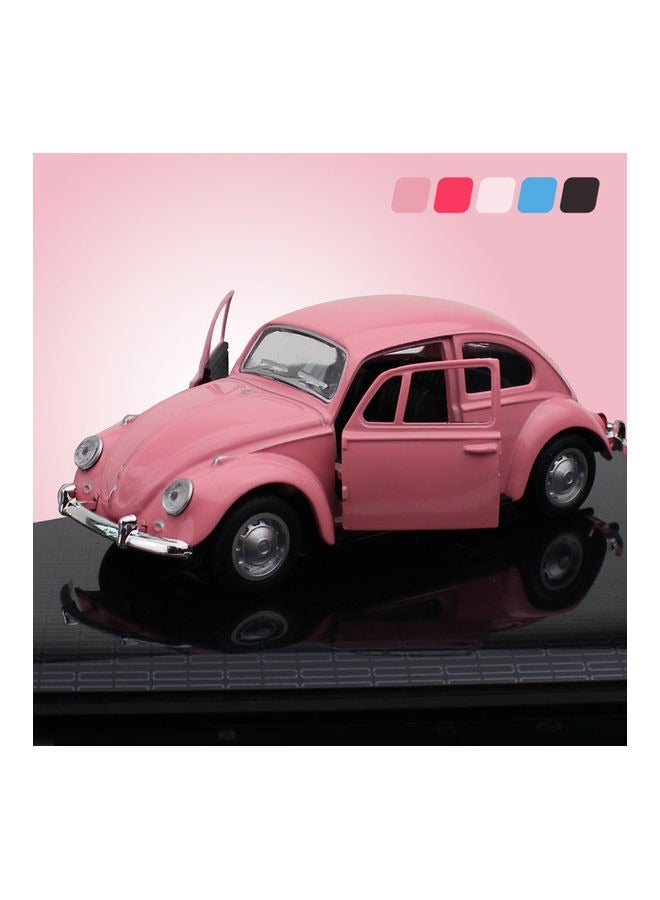 Beetle Bug Vintage 1/32 Scale Diecast Metal Pull Back Action Drives Car Forward Car Model Toy - Image 1