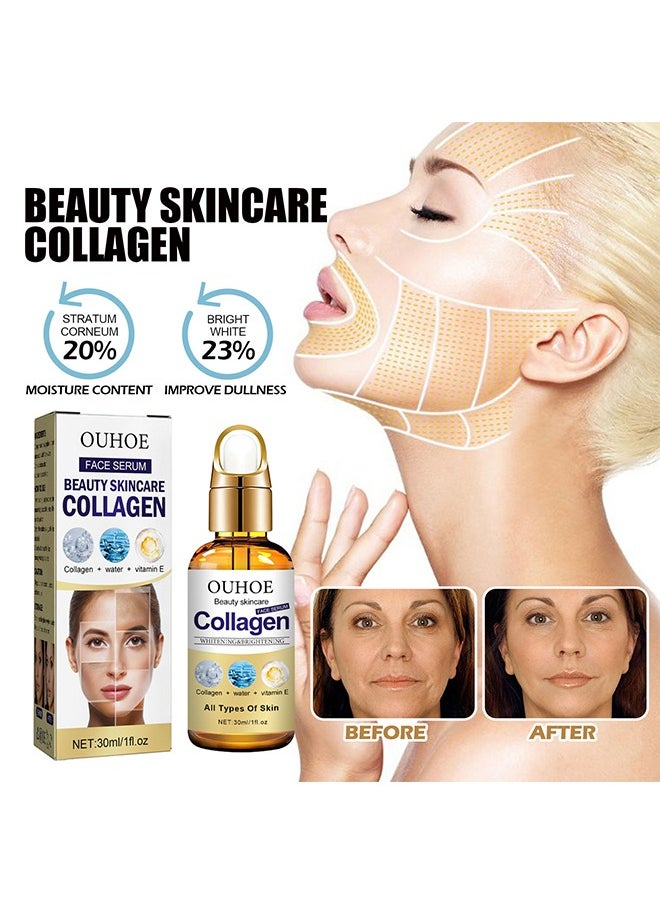 OUHOE - Collagen Face Serum, Has The Effect Of Tightening Pores, Moisturizing The Face, Beauty Skincare And Resisting Wrinkles And Rejuvenating The Skin, Anti-Aging Face Serum 30ml - Image 1