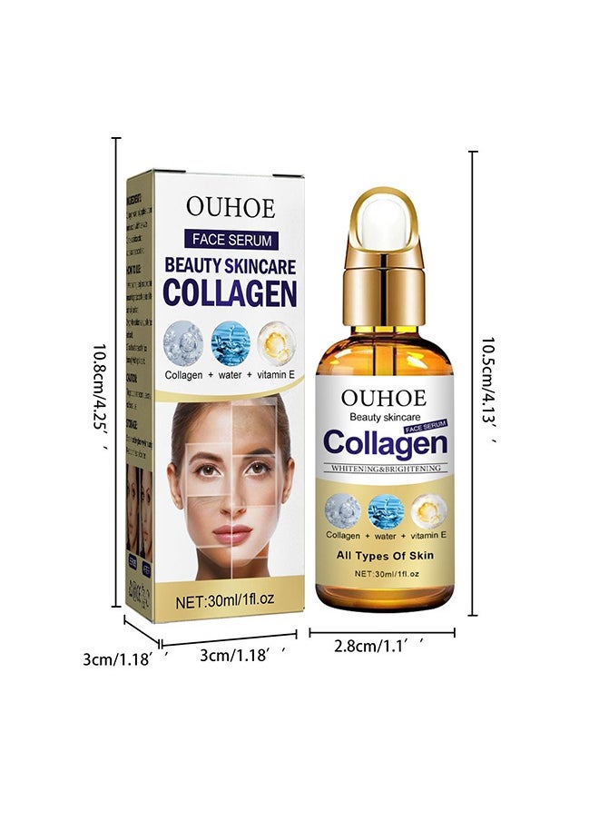 OUHOE - Collagen Face Serum, Has The Effect Of Tightening Pores, Moisturizing The Face, Beauty Skincare And Resisting Wrinkles And Rejuvenating The Skin, Anti-Aging Face Serum 30ml - Image 1