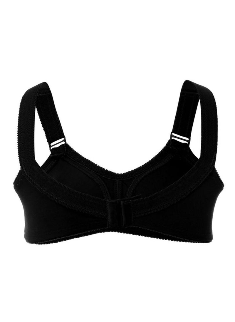 لاسو Lasso حمالات صدر قطن حزام مطاط غير مبطنه بدون سلك عاليه الجوده – 2 قطعه – الوان ( اسود- احمر)  - Image 4