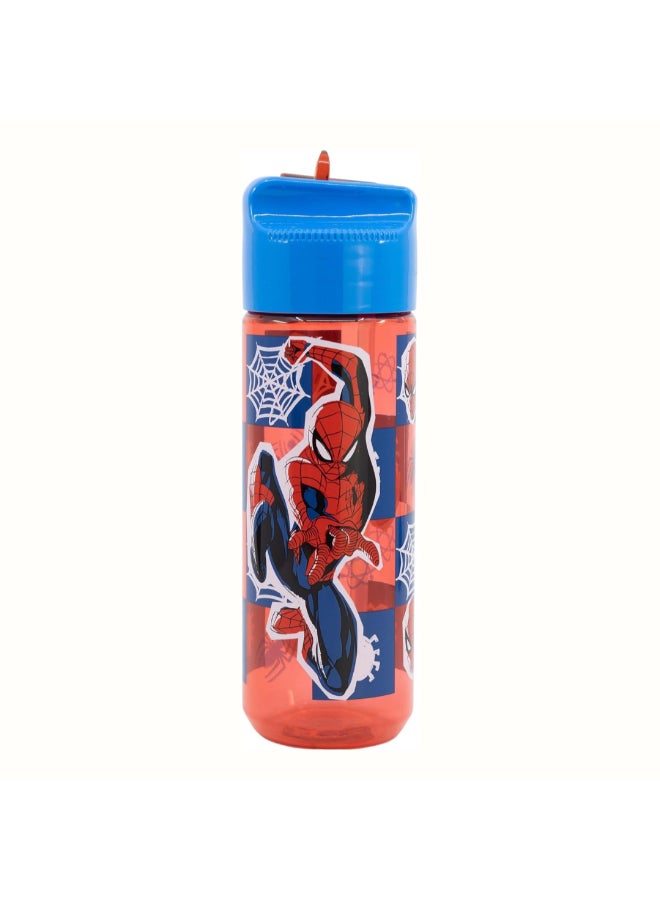Disney Stor Spiderman Ecozen Hydro Water Bottle for Kids – 540ml BPA-Free Reusable Leak-Proof Drinking Bottle with Flip-Top Lid, Lightweight Durable School Sports Travel Bottle for Boys & Girls - Image 1