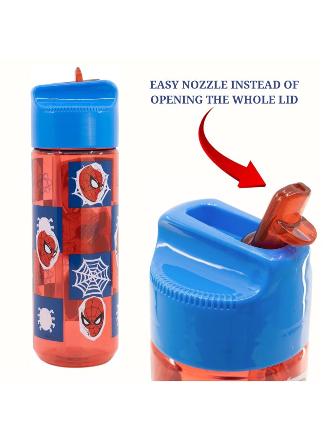 Disney Stor Spiderman Ecozen Hydro Water Bottle for Kids – 540ml BPA-Free Reusable Leak-Proof Drinking Bottle with Flip-Top Lid, Lightweight Durable School Sports Travel Bottle for Boys & Girls - Image 4