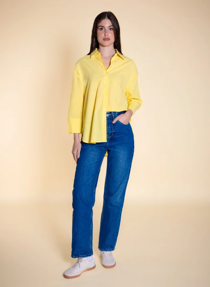 SHAPES LINEN BLEND SHIRT