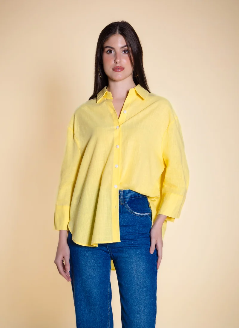 SHAPES LINEN BLEND SHIRT