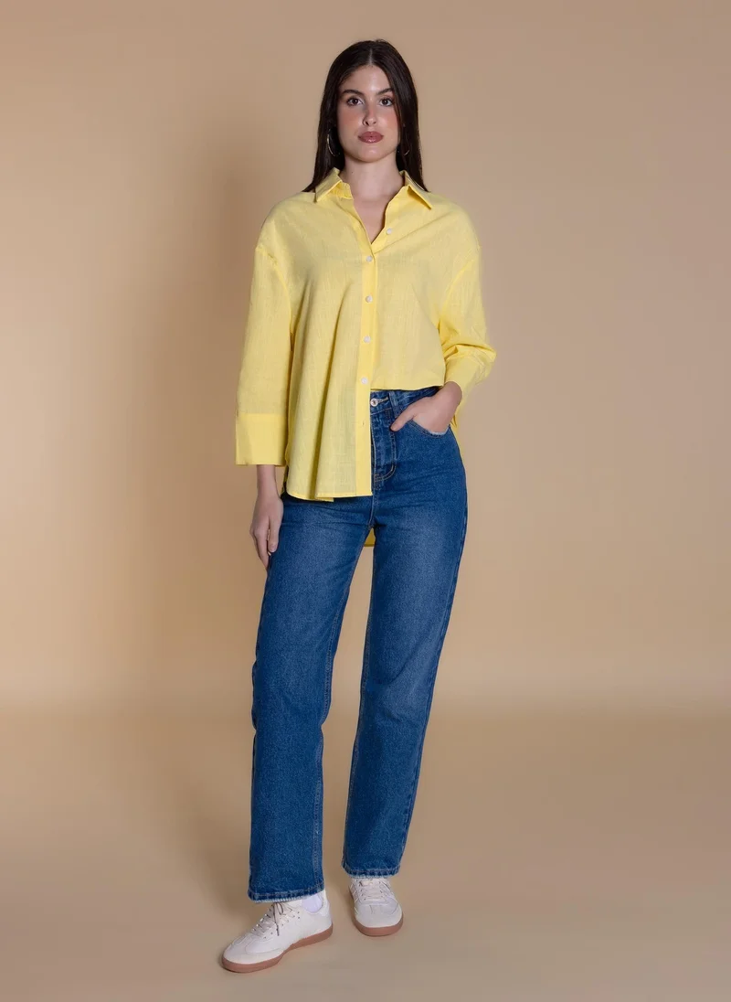 SHAPES LINEN BLEND SHIRT