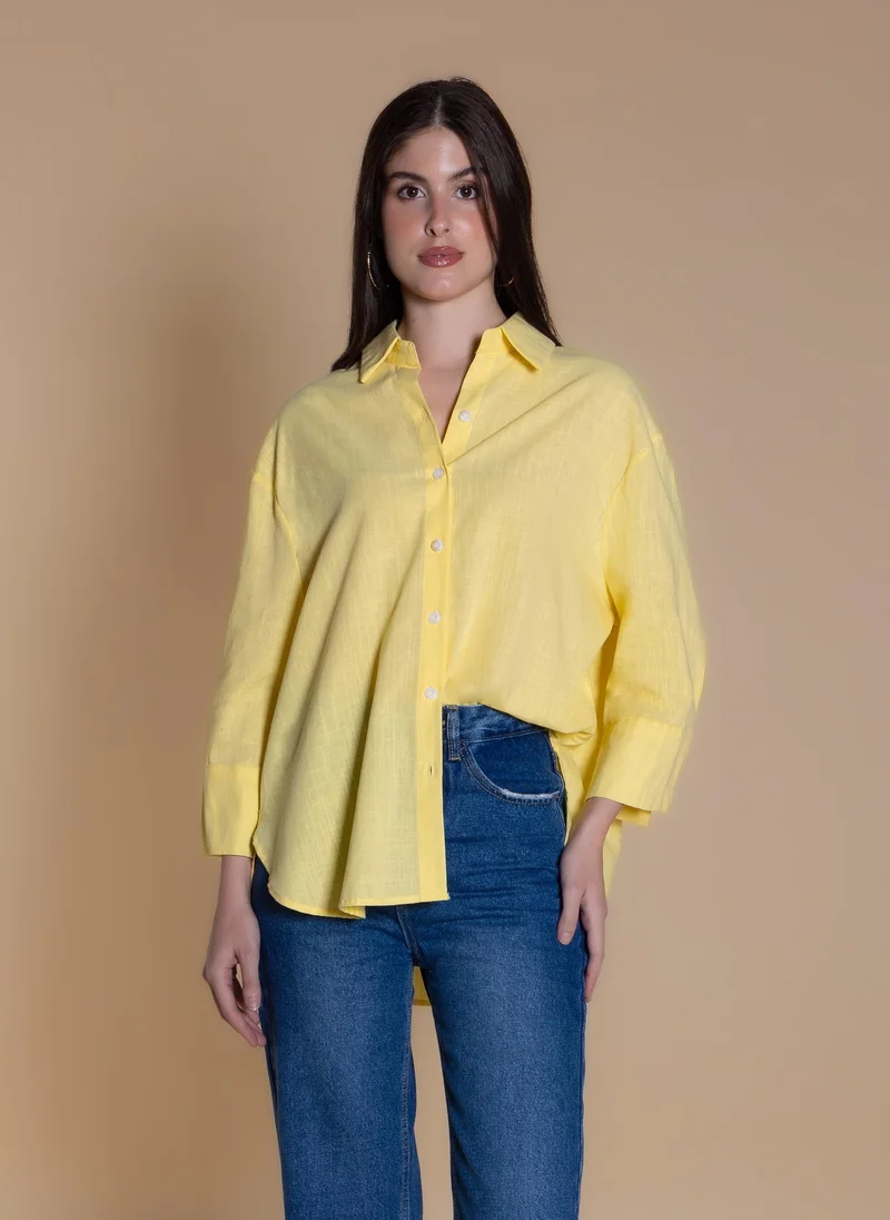 SHAPES LINEN BLEND SHIRT