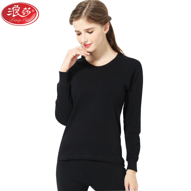 Langsha Thermal Underwear Men'S Underwear Set Base Layer Cotton Sweater All-Cotton Autumn Clothes And Pants Women'S Pure Cotton Underwear Set - Image 1