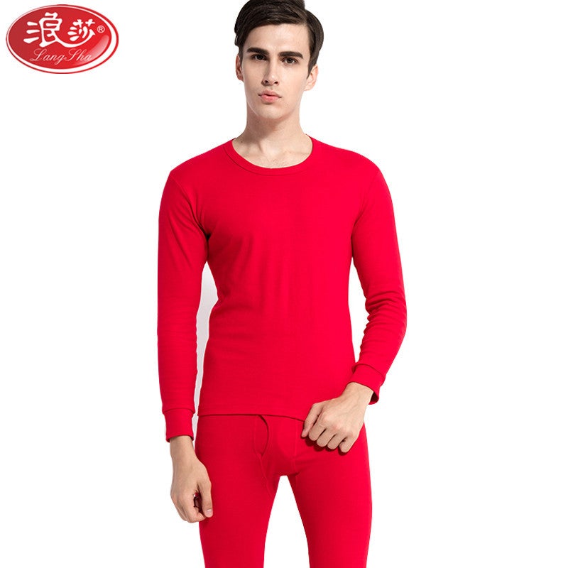 Langsha Thermal Underwear Men'S Underwear Set Base Layer Cotton Sweater All-Cotton Autumn Clothes And Pants Women'S Pure Cotton Underwear Set - Image 4
