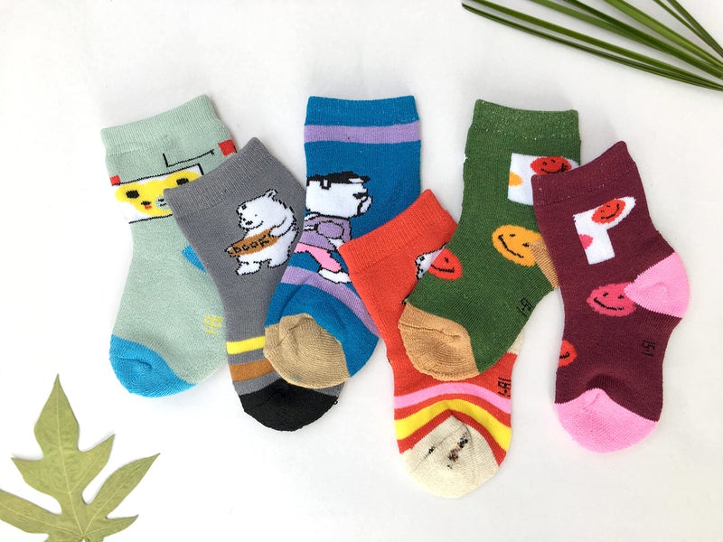 CLUZE Winter Warm Ankle Length Socks For Kids Toddlers Boys Girls Thick Thermal Woolen Socks Terry Lined Cozy Socks For Children (Pack Of 6 Pairs) (5-7 Years), Multicolour - Image 4