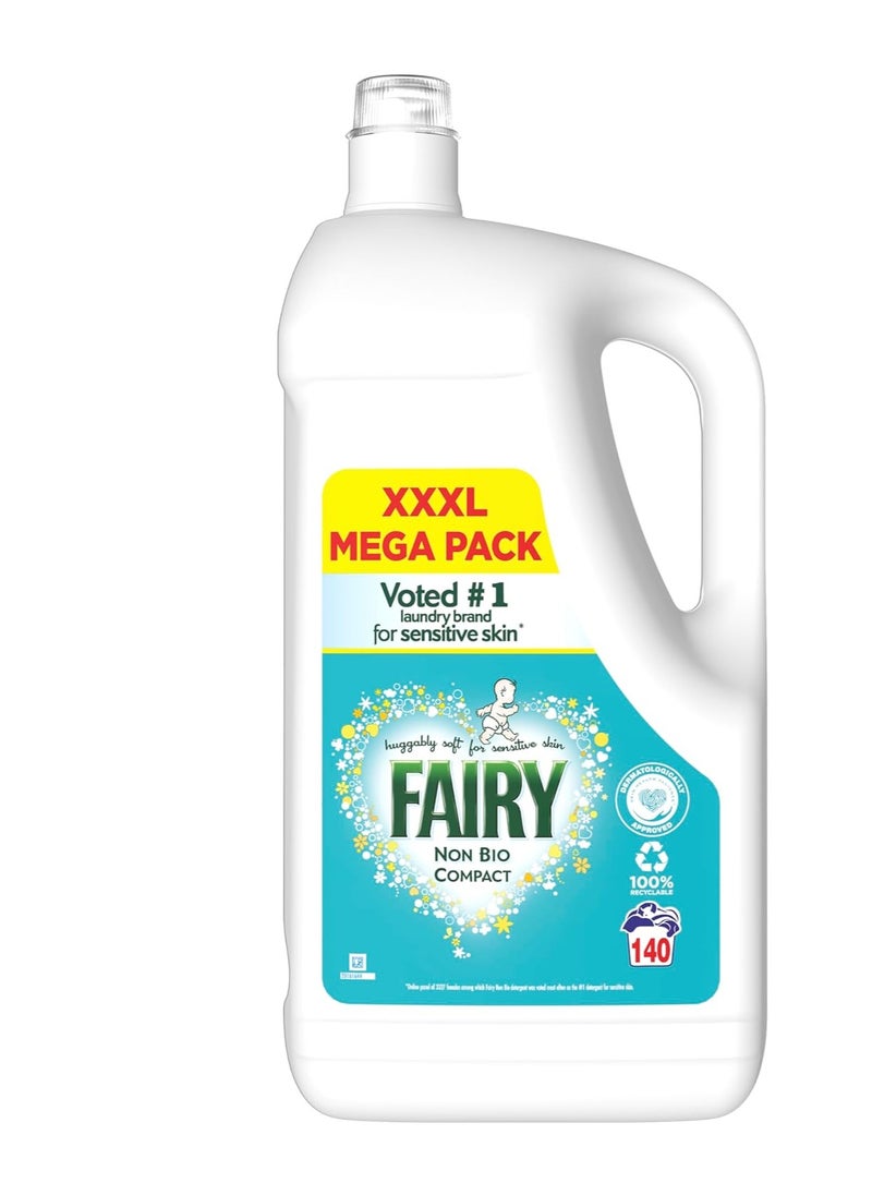 Fairy Non Bio Laundry Liquid XXXL Mega Pack 4.34L - (140 Wash) |  For Baby & Sensitive Skin - Baby Laundry Detergent  - Image 1