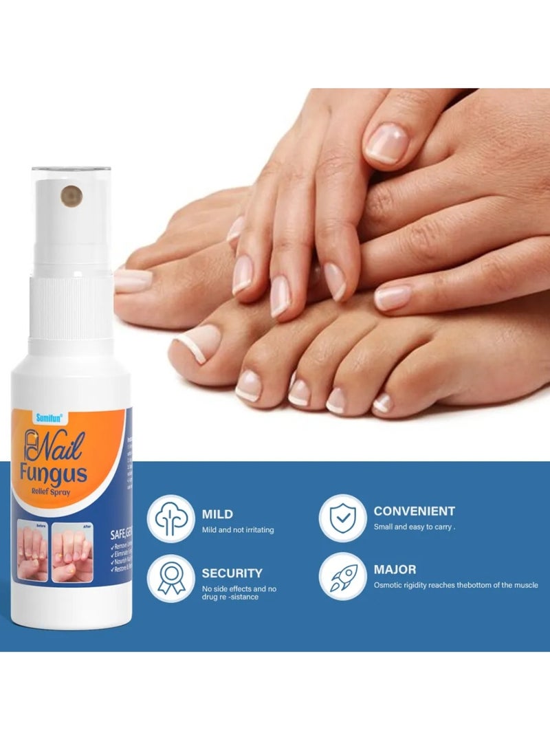 Sumifun بخاخ تخفيف فطريات الأظافر لتجديد الأظافر اليدوية والقدمية، إصلاح مضاد للفطريات، تنعيم وترطيب الأظافر، تغذية واستعادة الأظافر الصحية، بخاخ علاج فطريات الأظافر 30 مل - Image 4