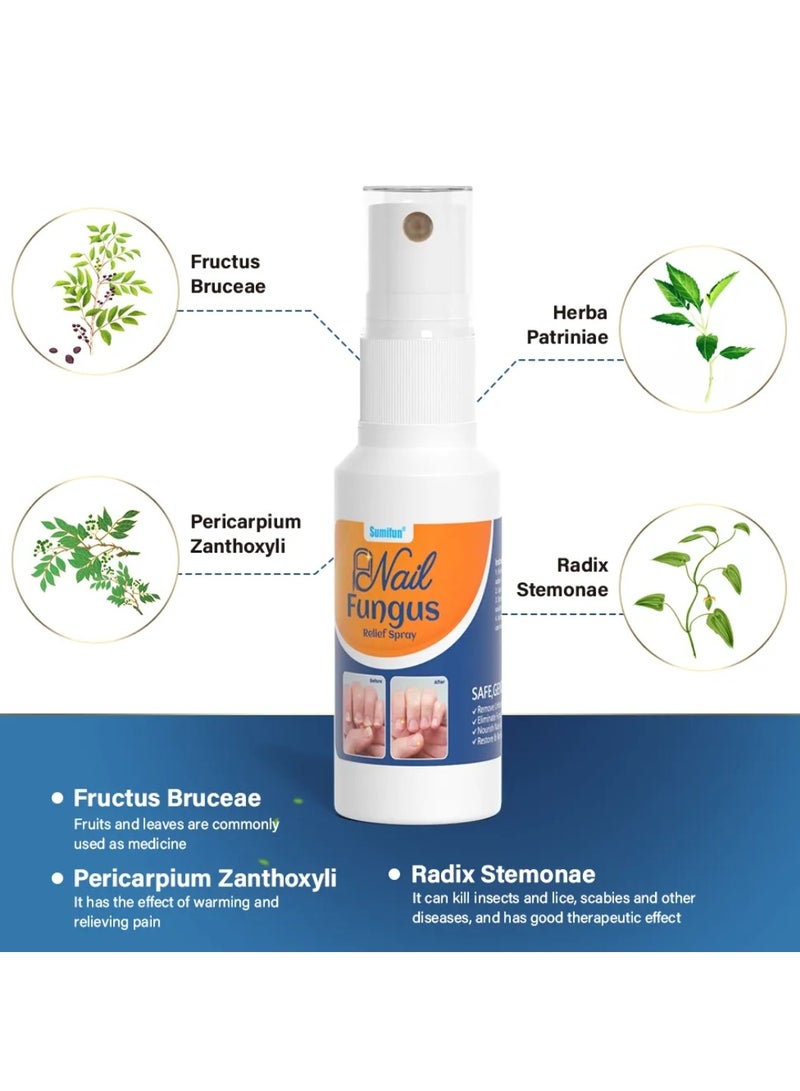 Sumifun بخاخ تخفيف فطريات الأظافر لتجديد الأظافر اليدوية والقدمية، إصلاح مضاد للفطريات، تنعيم وترطيب الأظافر، تغذية واستعادة الأظافر الصحية، بخاخ علاج فطريات الأظافر 30 مل - Image 5