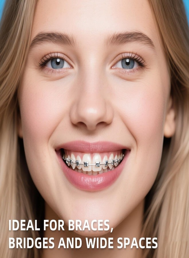 RioRand 3-in-1 Orthodontic Floss Threaders for Braces, Bridges & Implants - Pre-Cut Strands with Stiffened End & Spongy Expanding Floss, PFAS-Free 160 Count (Pack of 2 - Image 4