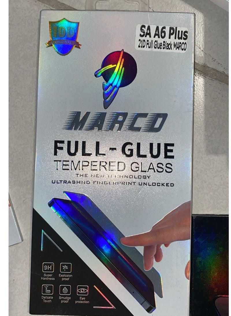 Marco 21D Full Glue Tempered Glass Screen Protector For Samsung Galaxy A6 PLUS - Image 4