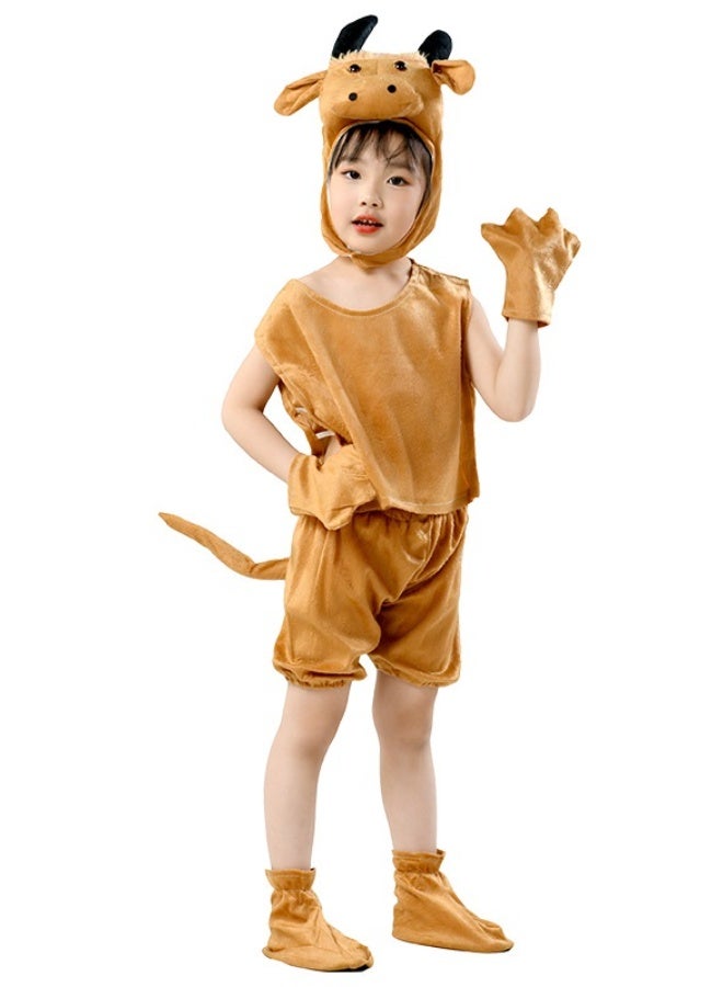 NIBEMINENT Children's performance costumes, stage animal performance costumes, summer short-sleeved animal clothing and dress-up - Image 1
