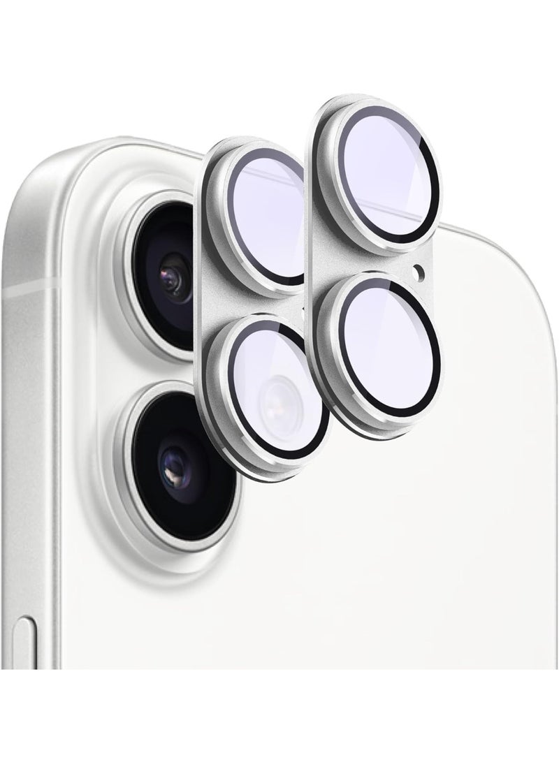 ACLIX Camera Lens Protector for iPhone 17, Shatterproof, Ultra-thin Aluminum Alloy Ring, Camera Lens Protective Film, (Silver) - Image 2