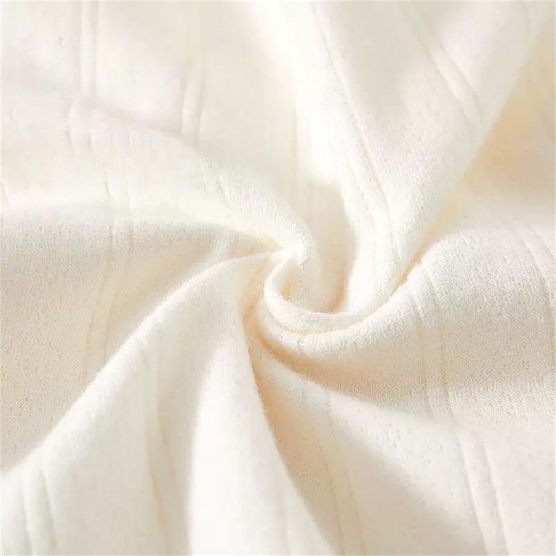 HALQAHA Unisex Newborn Baby Jumpsuit 100% Cotton Long Sleeve Baby Outfit Soft Comfortable Baby Clothes for Boys and Girls(White 0-3M) - Image 4