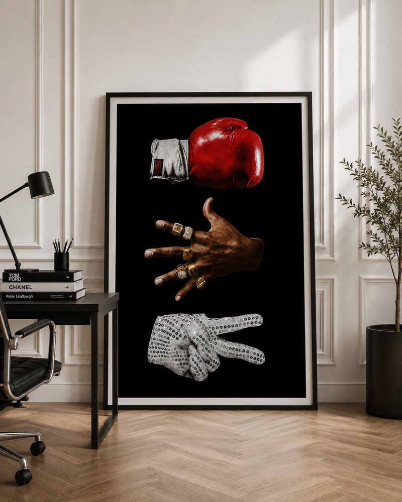TNESSENTIAL Championship Boxing Glove Poster | Luxury Sports Wall Art, Winner Mentality Artwork - Image 2