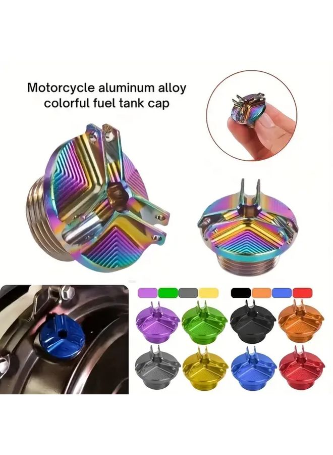 Green Motorcycle Engine Oil Fuel Filler Cap Bolt Tool Free Installation Easy Clean - Image 1